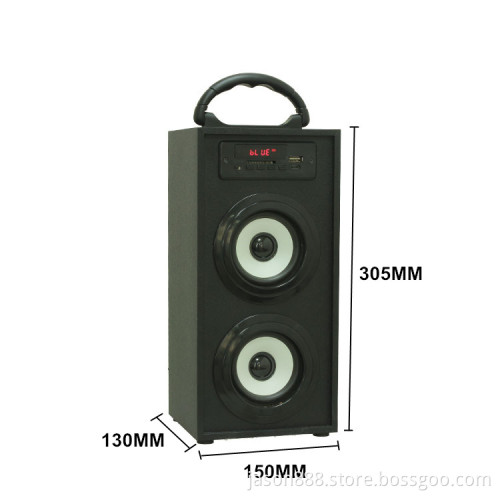 wooden portable wireless bluetooth speaker